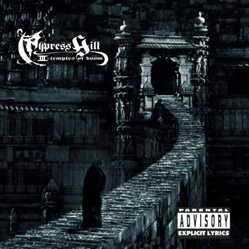 Cypress Hill album cover: stone temple ruins, dark and atmospheric.