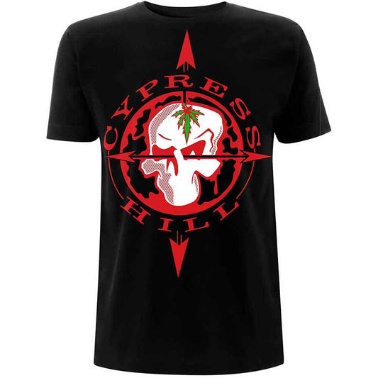 Black Cypress Hill t-shirt with skull and compass graphic, size XX-Large.