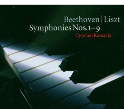 CD cover: piano keys, text “Beethoven | Liszt Symphonies Nos. 1-9”, Katsaris name.