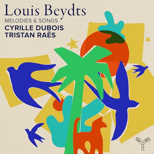 CD cover with colorful, abstract shapes of birds, plants, and animals.
