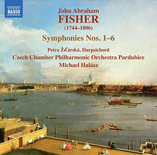 "CD cover with a 18th-century river scene and red and gold text."