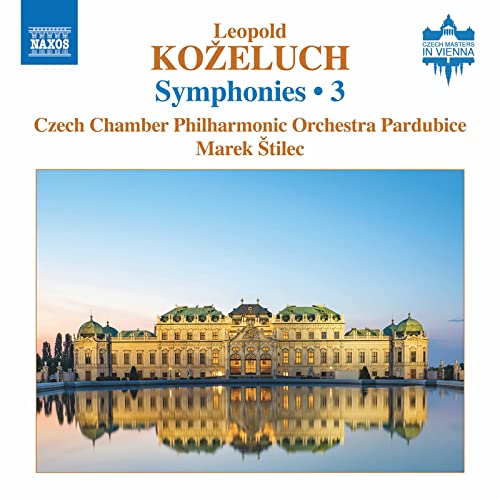 CD cover for Leopold Koželuch’s Symphonies Vol. 3, featuring a palace.