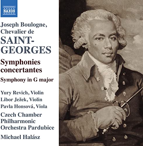 CD cover featuring a portrait of composer Joseph Boulogne, Chevalier de Saint-Georges.