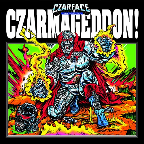 Czarface album cover: robotic skull warrior with fiery, comic-book style art.