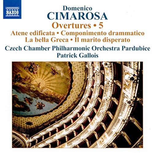 Cimarosa overtures CD cover featuring a gilded theater interior.