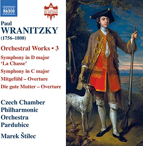 CD cover featuring a portrait of composer Paul Wranitzky with a hunting scene.