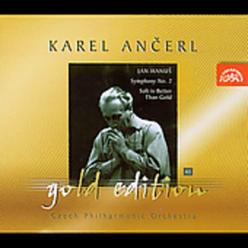 CD cover featuring a portrait of conductor Karel Ančerl in gold tones.