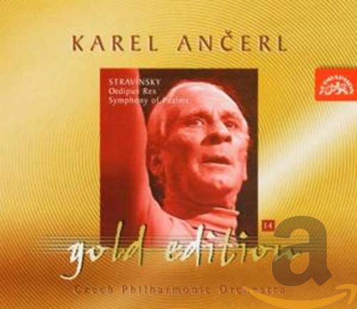CD cover featuring conductor Karel Ančerl and text “Stravinsky - Oedipus Rex.”