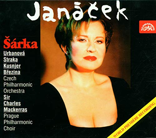 CD cover for Janáček’s Šárka, featuring a portrait of a woman.