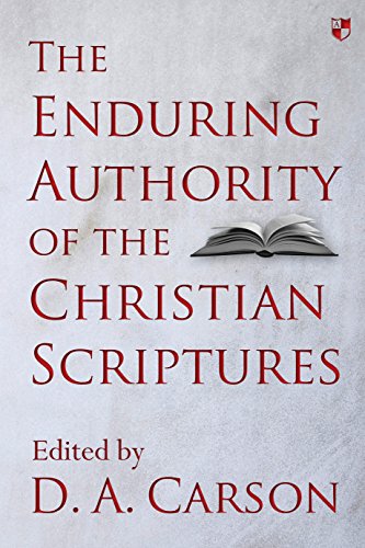 Book cover: "The Enduring Authority of the Christian Scriptures" with an open book.