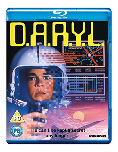 "Blu-ray case for 'D.A.R.Y.L.' with pixelated astronaut on cover against a planetary background."