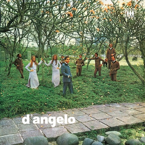 D'Angelo album cover with a group of people under flowering trees.