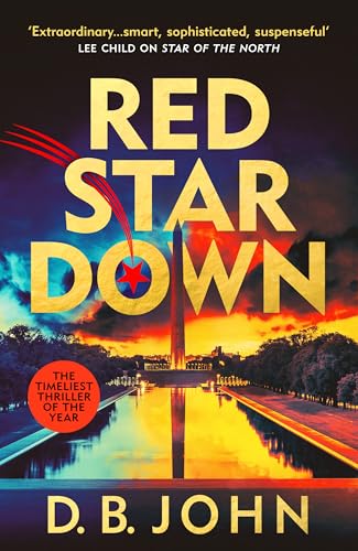 Book cover: "Red Star Down" with Washington Monument and fiery sky.