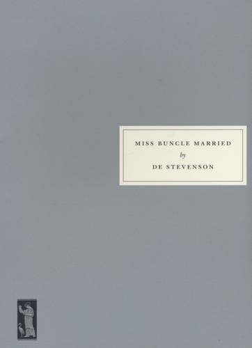 Book cover with woman, likely Miss Buncle, in a wedding dress or celebratory scene.