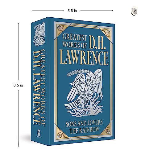 Blue deluxe hardbound edition of D.H. Lawrence’s novels, with bird illustration.