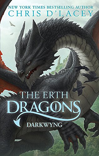 Book cover featuring a dark, scaled dragon with red wings and birds.