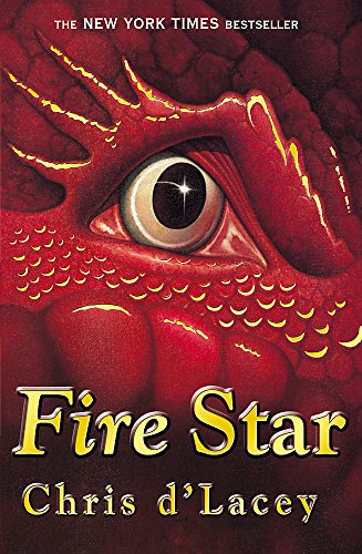 Book cover featuring a close-up of a red dragon’s eye and title “Fire Star”.