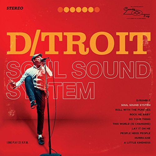 Red vinyl record cover featuring a singer with a microphone.
