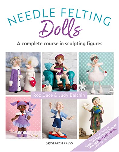 Book cover displaying various colorful, needle-felted doll figures.