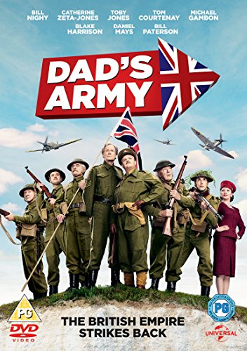 Dad's Army" DVD cover featuring a group of soldiers and Union Jack imagery.