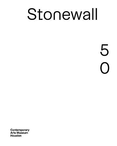 White book cover with black text reading Stonewall 50 and Contemporary Arts Museum Houston.