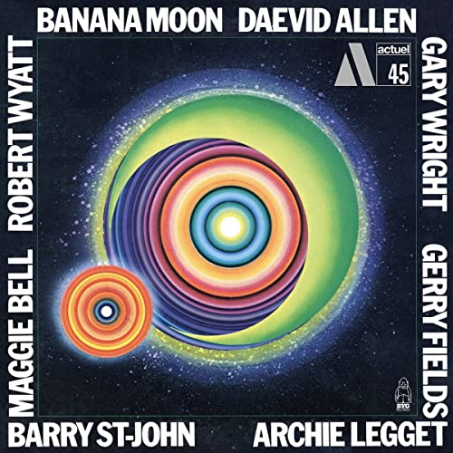 CD cover: colorful concentric circles and text listing musicians’ names.