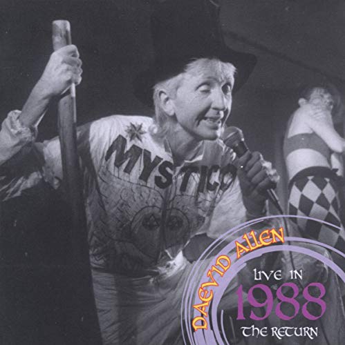 Daevid Allen performing live in 1988, CD cover art.