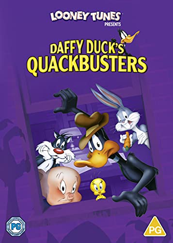 Daffy Duck’s Quackbusters DVD cover featuring Daffy, Bugs Bunny, and Sylvester.