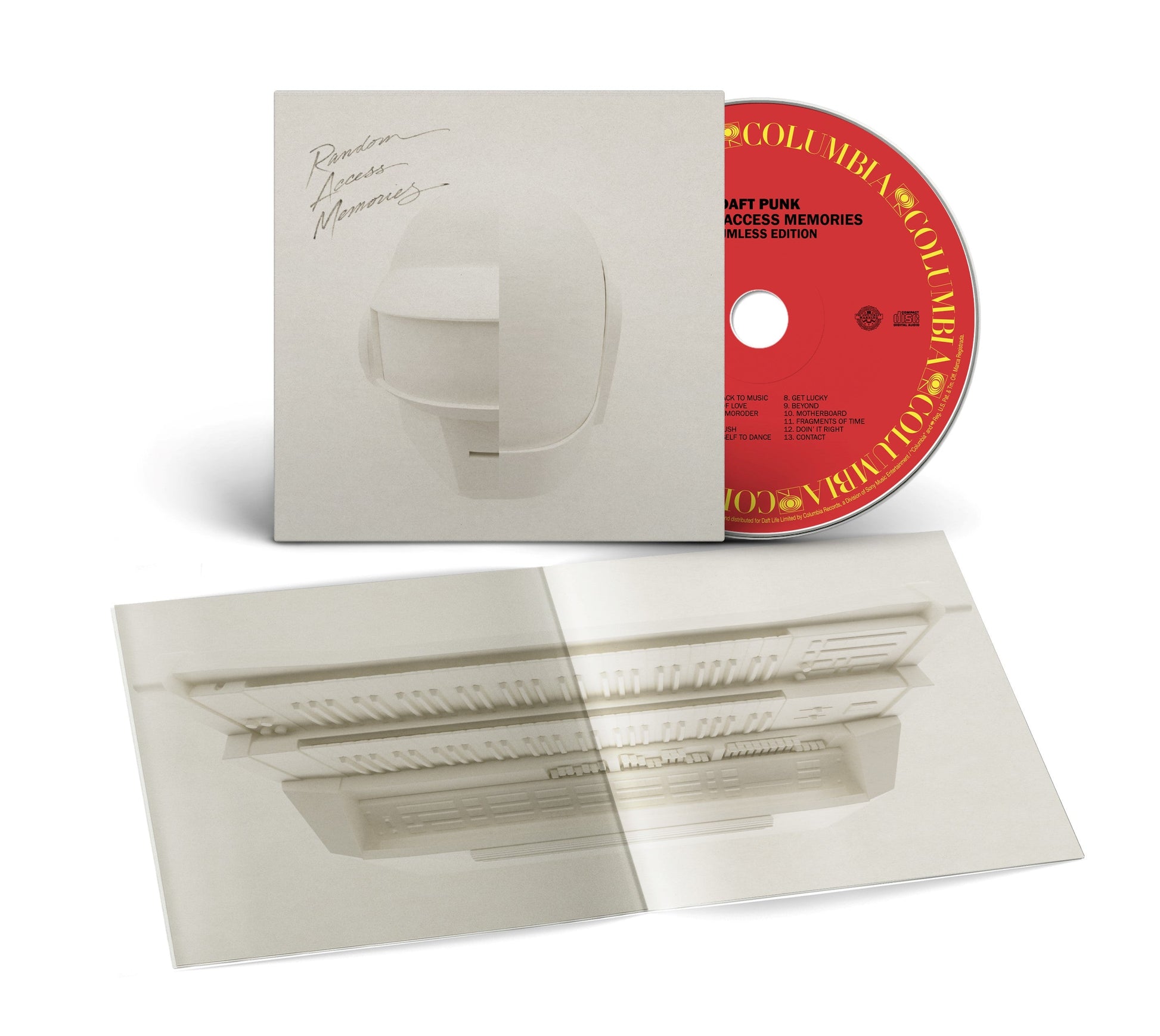 Daft Punk “Random Access Memories (Drumless Edition)” CD case and insert.