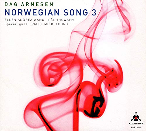 CD album cover with red swirling design and artist names on white background.