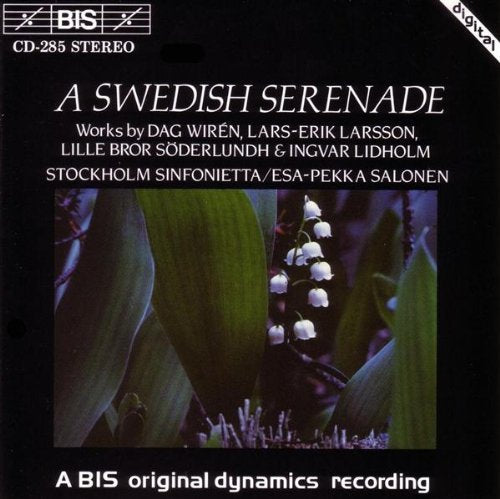 A Swedish Serenade CD cover featuring a close-up of white flowers among green leaves.