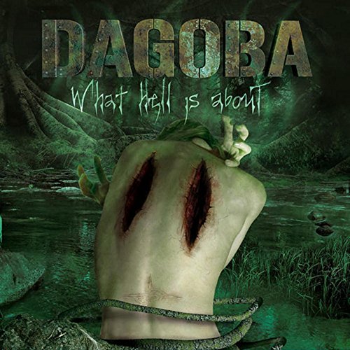 Dagoba album cover featuring a torso with stab wounds in a dark, eerie swamp scene.