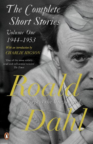 Book cover featuring a black and white portrait of Roald Dahl.