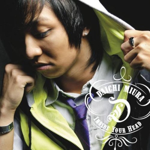 Daichi Miura wearing a hooded jacket and purple tie, with album title text overlay.