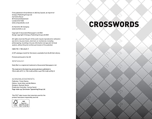 Book cover: "Daily Mail Big Book of Quick Crosswords Volume 6" with grid.