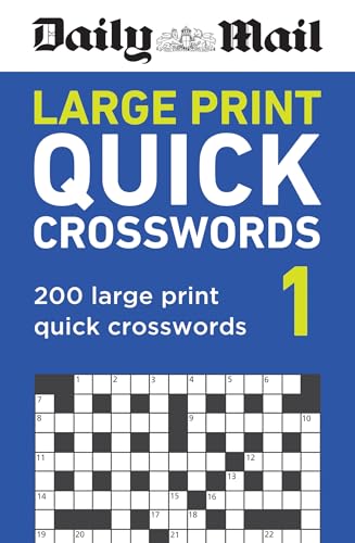 Daily Mail Large Print Quick Crosswords book cover with a sample grid.