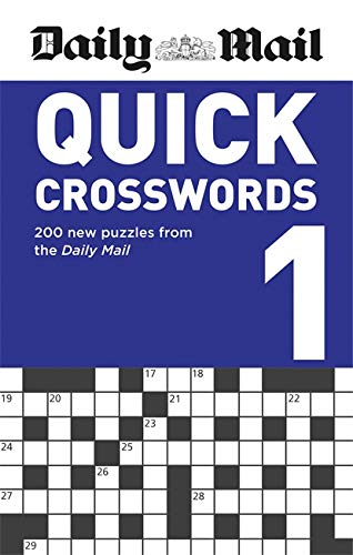 Cover of “Daily Mail Quick Crosswords Volume 1” puzzle book, blue and white.