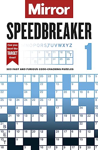 Book cover: "The Mirror: Speedbreaker 1" with a code-breaking puzzle grid.