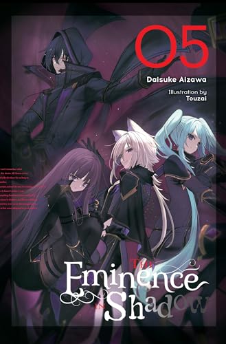 The Eminence in Shadow volume 5 light novel cover featuring four anime characters.