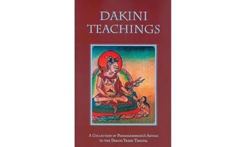 Book cover titled Dakini Teachings featuring a painting of Padmasambhava and Yeshe Tsogyal.