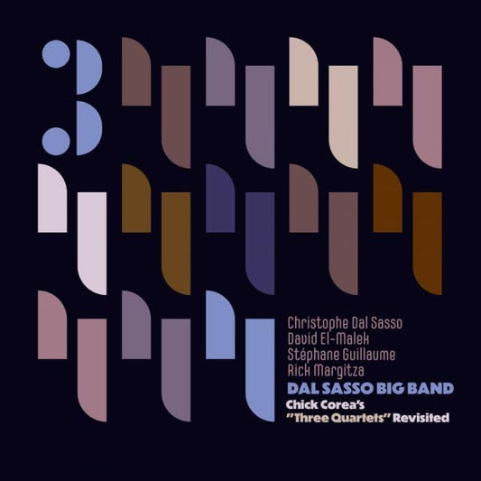 Album cover with abstract geometric shapes and band/artist names.