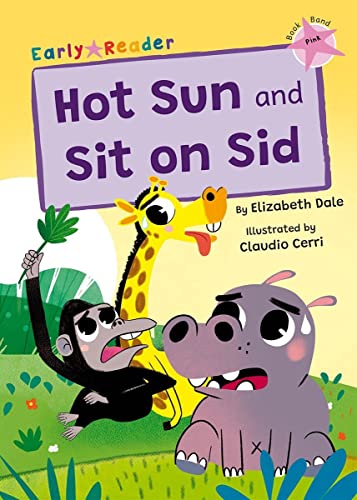 Book cover: giraffe, monkey, and hippo in a colorful jungle scene.