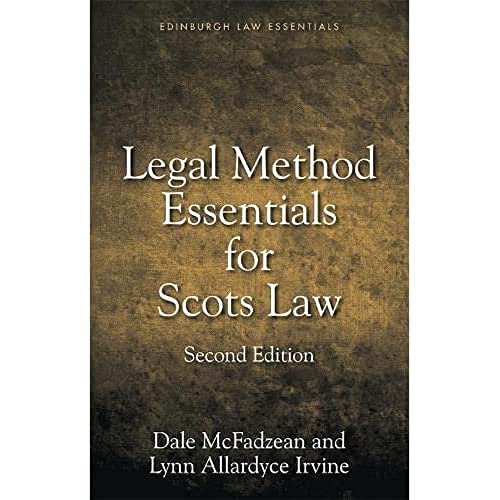 Book cover: "Legal Method Essentials for Scots Law," second edition.