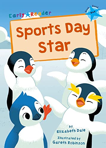 Cover of Sports Day Star book featuring three happy cartoon penguins in the snow.
