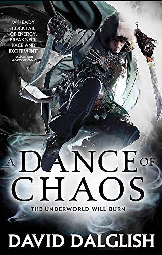 Fantasy book cover featuring a cloaked figure mid-leap with swords.