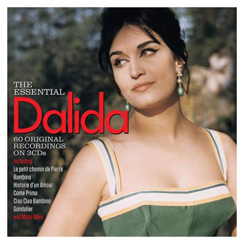 Dalida album cover featuring a portrait of the singer in green dress.