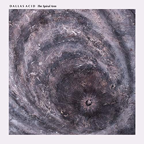 Album cover for Dallas Acid’s “The Spiral Arm” featuring a swirling, dark texture.