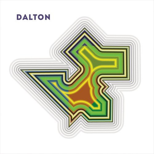 The image shows a green, abstract shape with layered outlines, titled "Dalton".