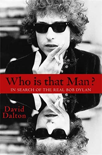 Black and white portrait of Bob Dylan on a book cover.