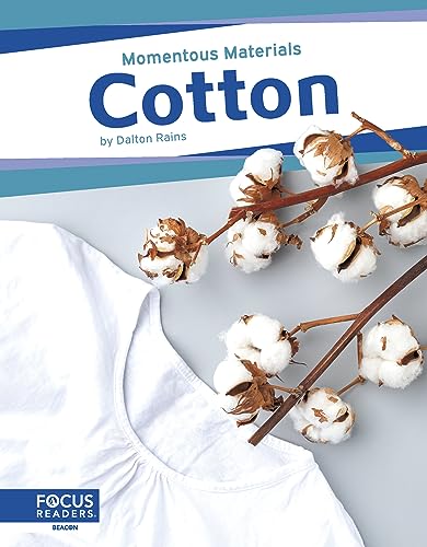 Book cover titled "Cotton" with cotton plants and a white shirt.